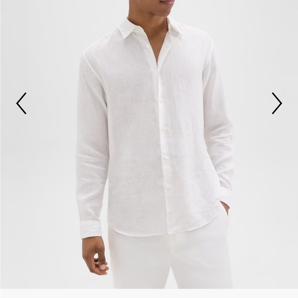 Theory Irving Shirt in Relaxed Linen
